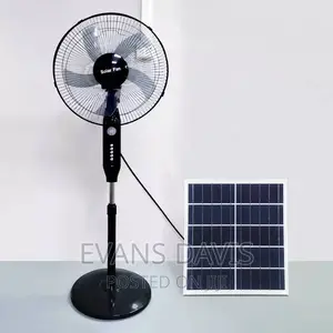16 Inches Solar Rechargeable Fan With Light