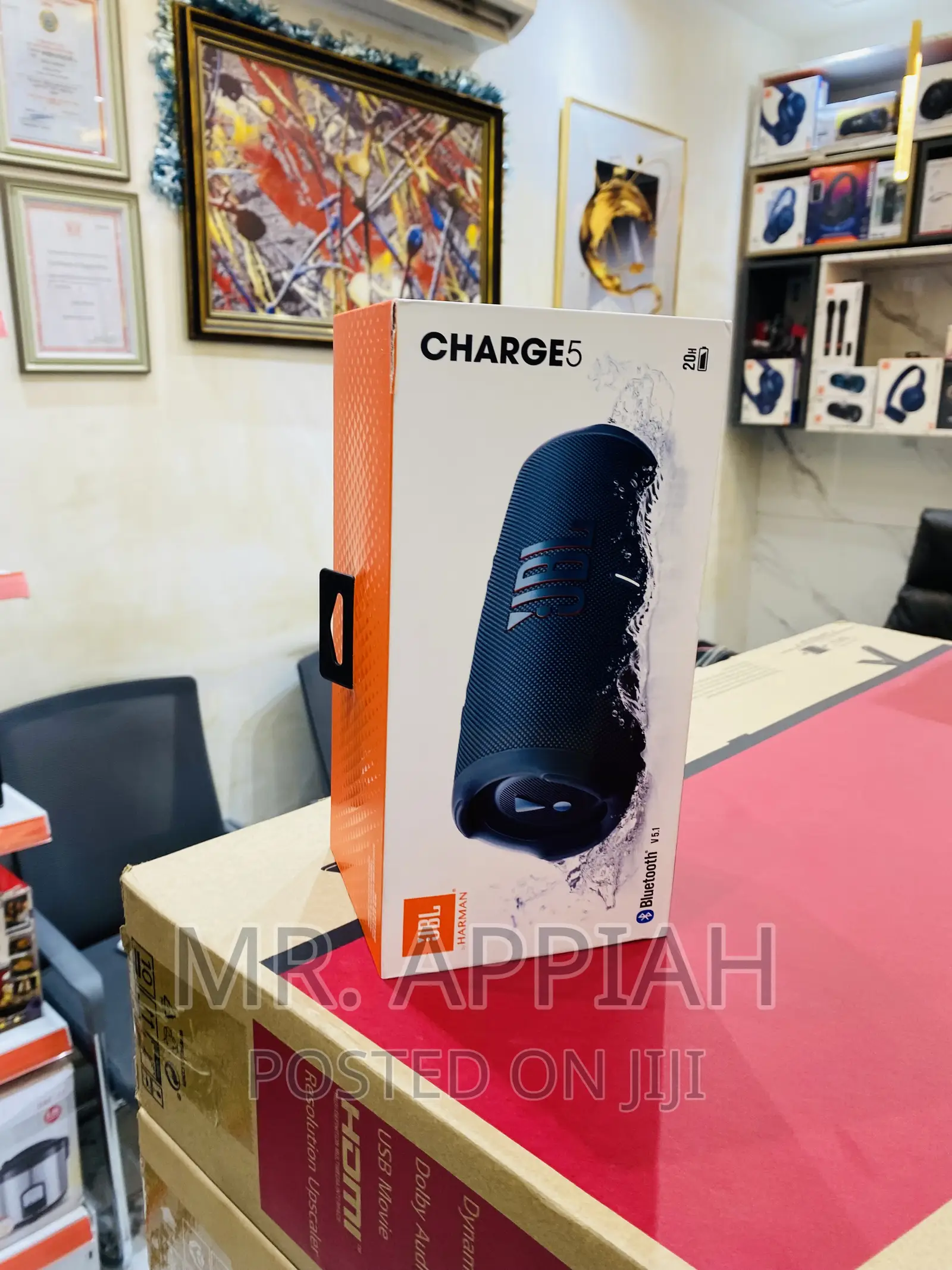 Shop JBL Charge 5 Bluetooth Speaker(Blueblack).