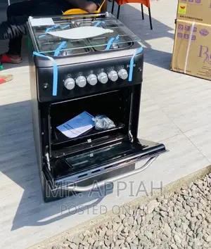 Elegant Ferre 60x60 4 Gas Burner With Oven(Black).