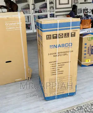Nasco Nasf2-13fl 2 Door Electric Fridge(Silver).