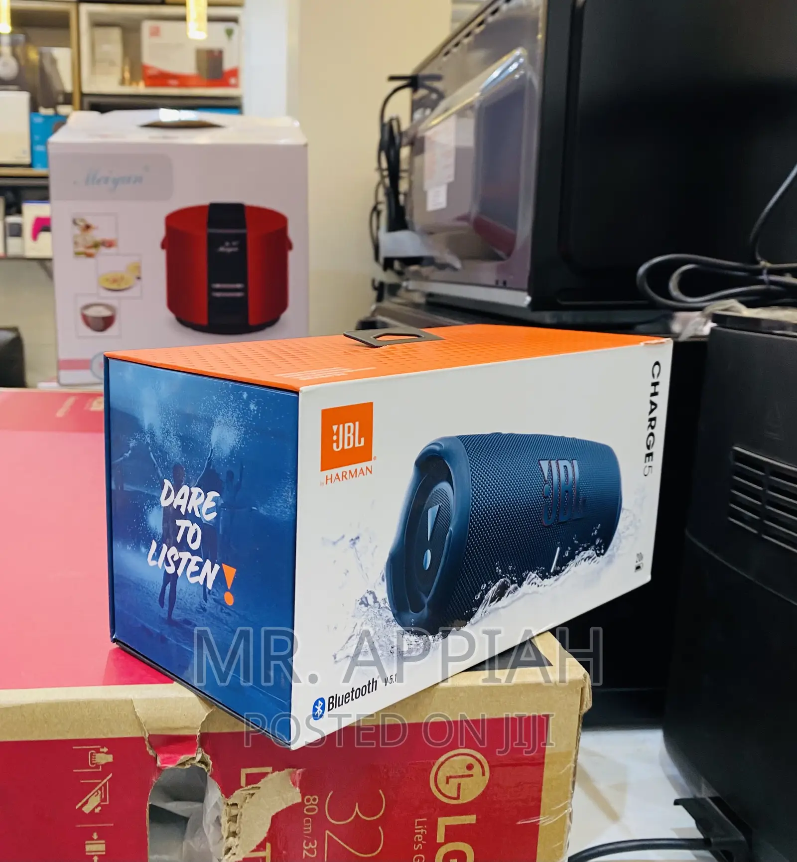 Shop JBL Charge 5 Waterproof Bluetooth Speaker,Blueblack.