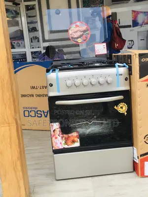 Glass Lid Gray Oven With Grill 60x60 4 Gas Cooker Ferre
