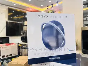 Powerful Sleek Blue Onyx 8 Bluetooth Speaker.