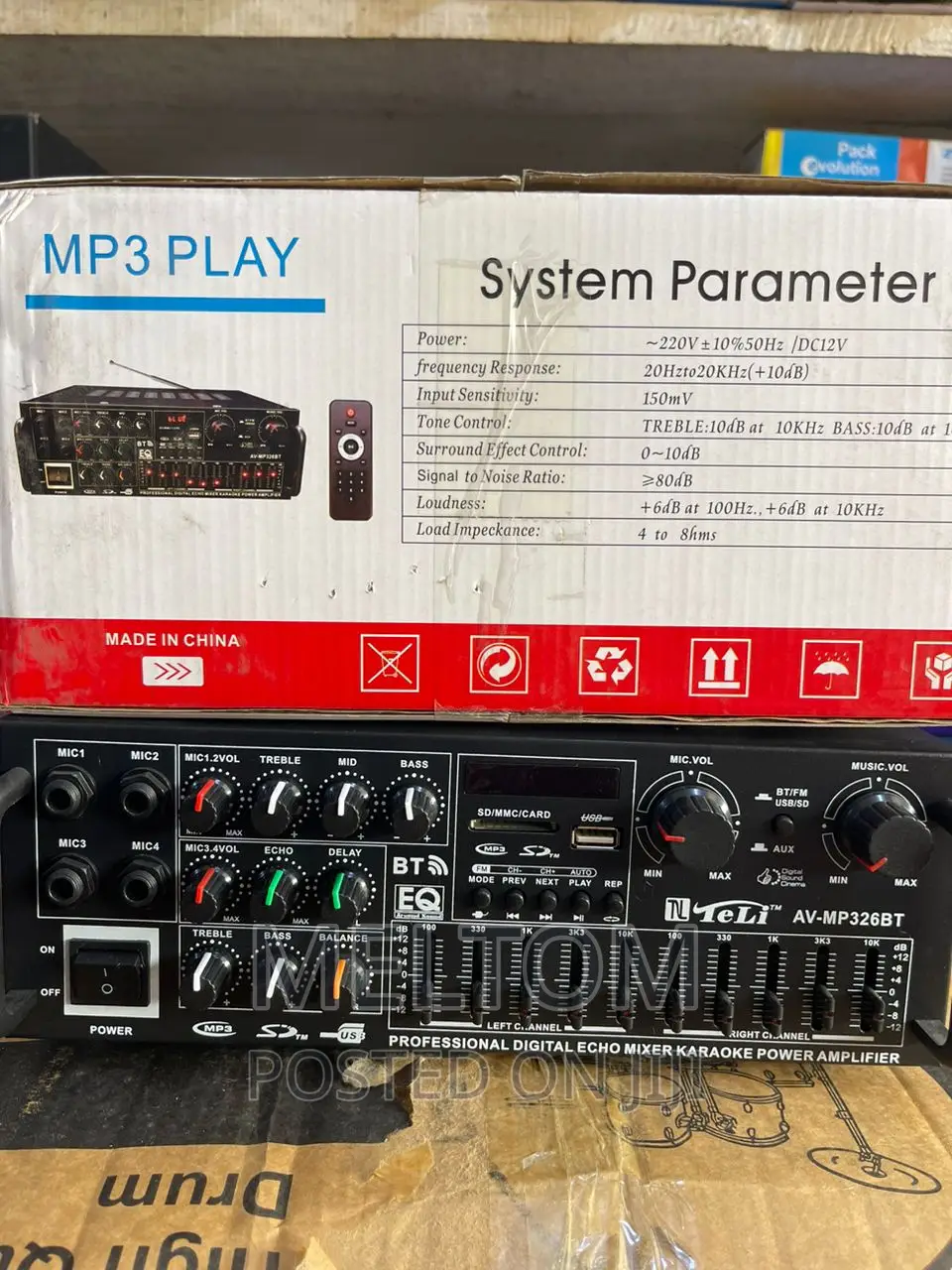TELI Public Address Karaoke Power Amplifier (AV-MP326BT)