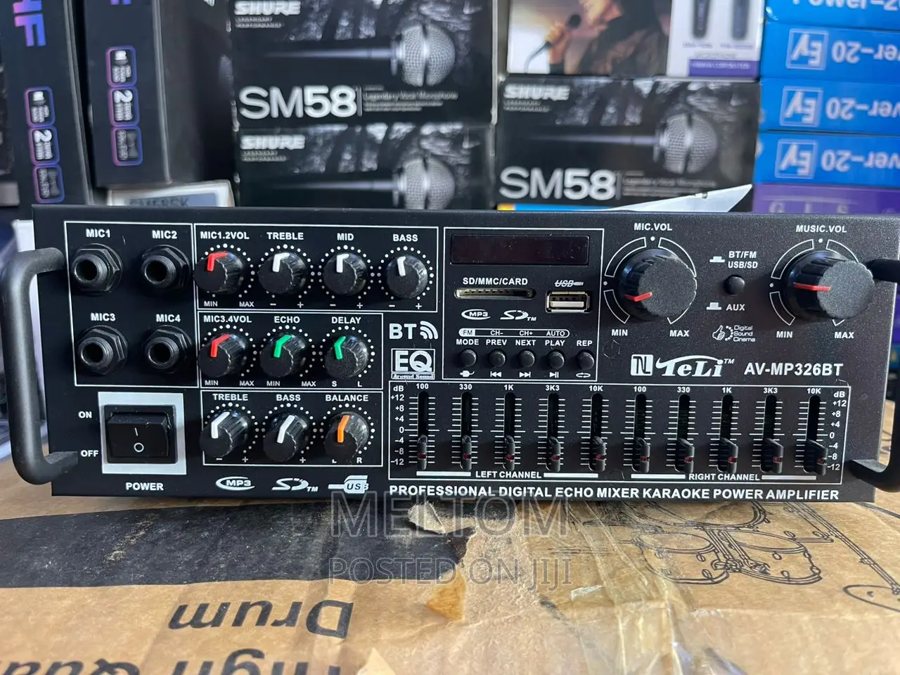 TELI Public Address Karaoke Power Amplifier (AV-MP326BT)