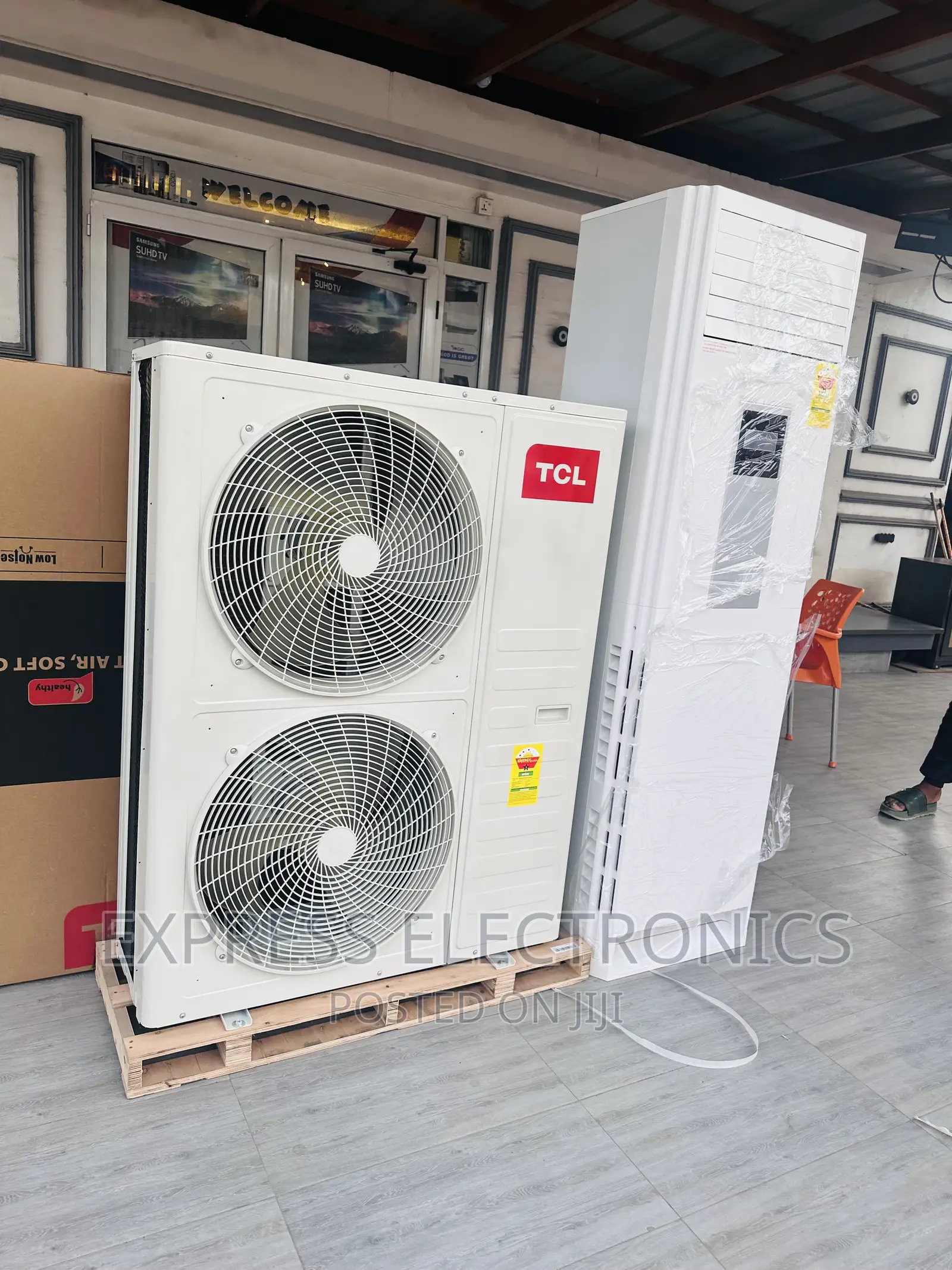 TCL Floor Standing Air Conditioner 5hp AC White