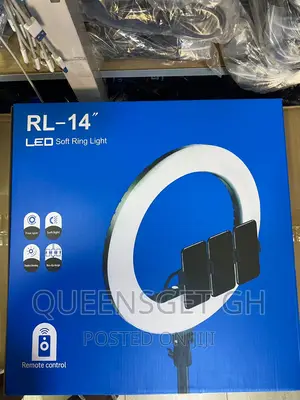 RL 14 Inches Ring Light + Stand + Bag + 3 Holders