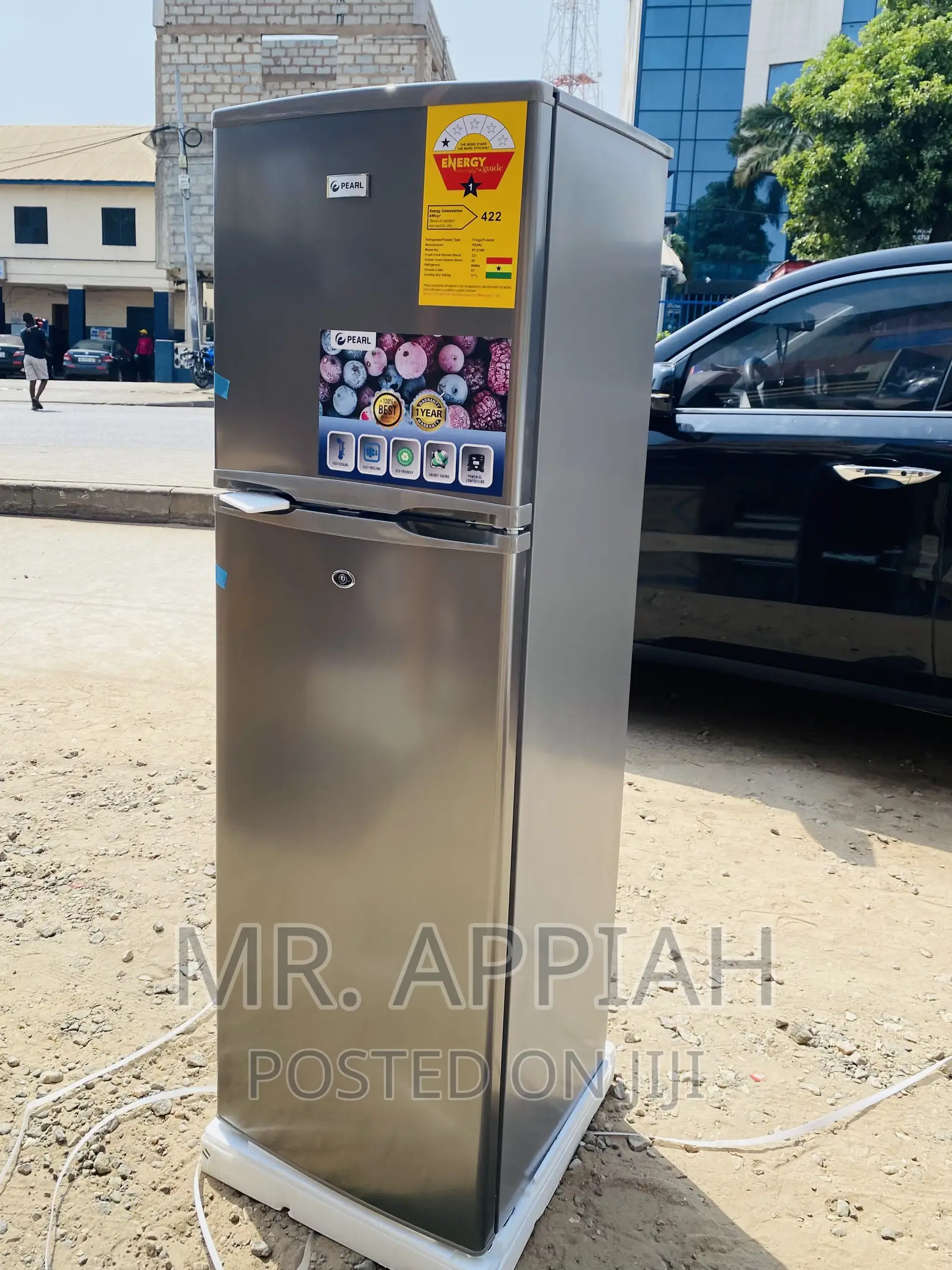 Shop Pearl Pf-270 Ix Double Dole Electric Fridge,Silver.