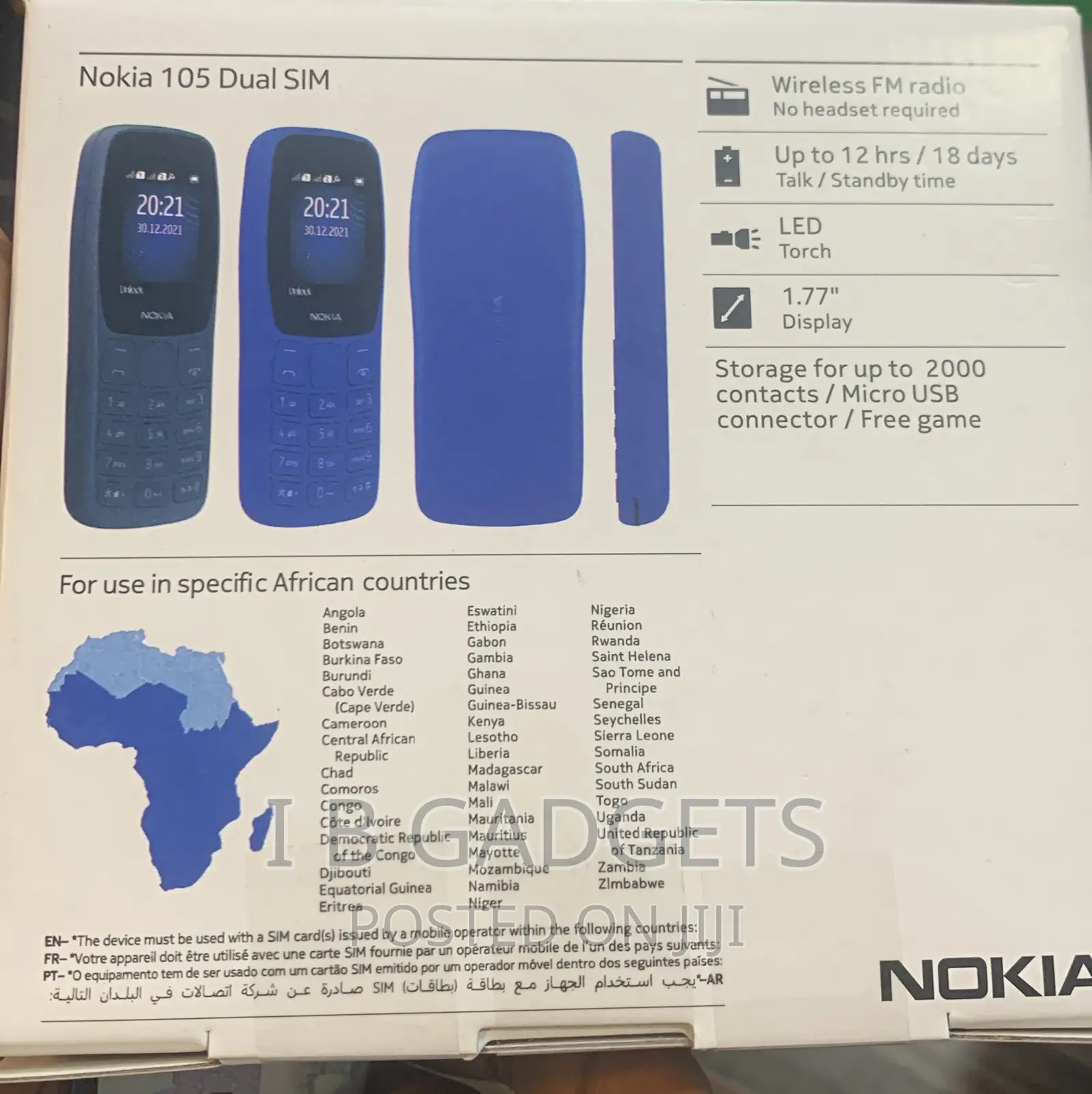 New Nokia 105 Blue