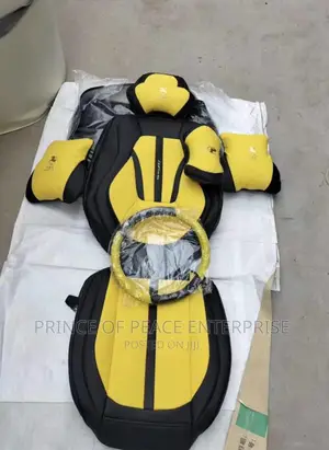 Yellow With Black Seat Cover Complete
