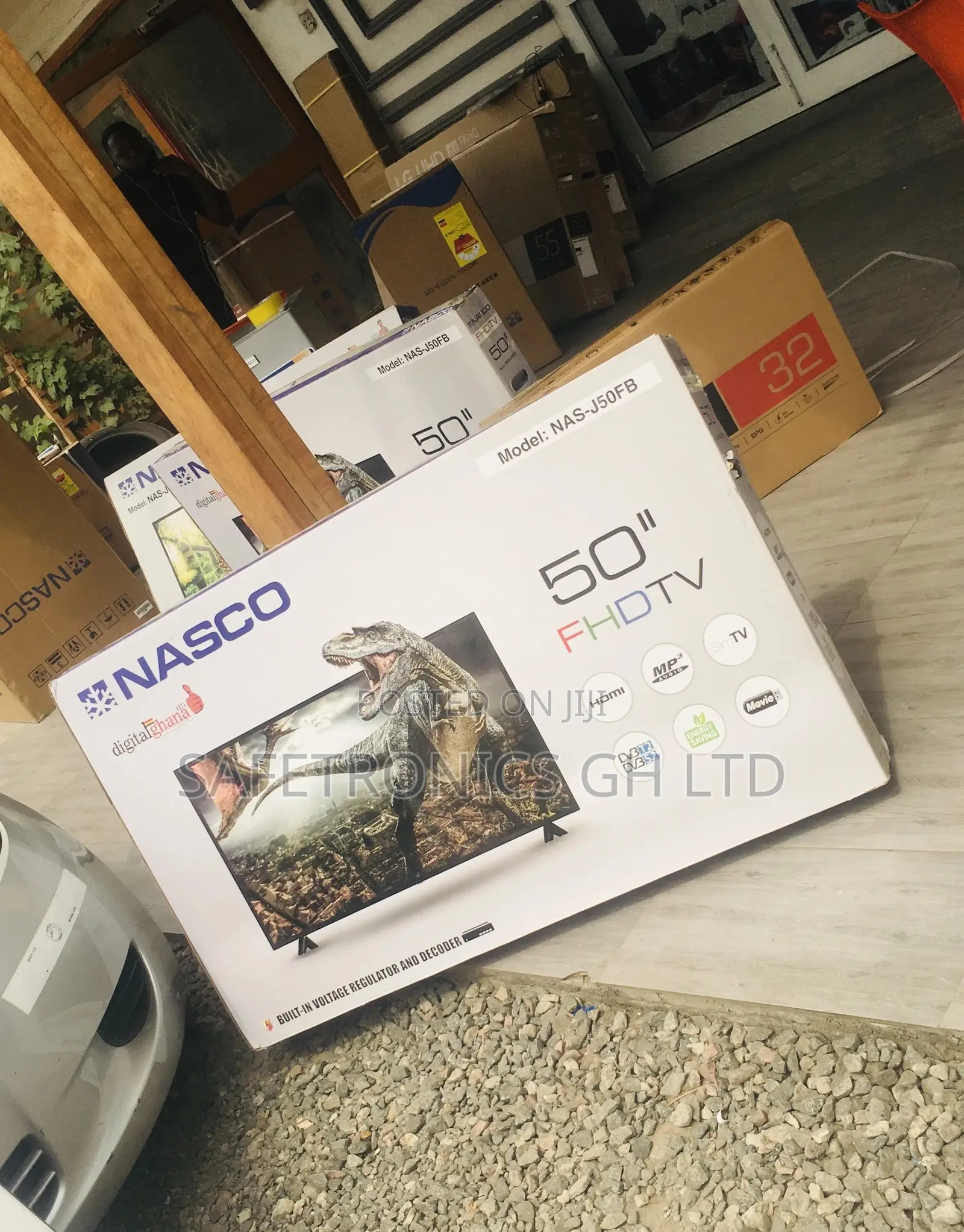 Digital Full HD Black Electric 50 Inches Glossy Nasco Led Tv