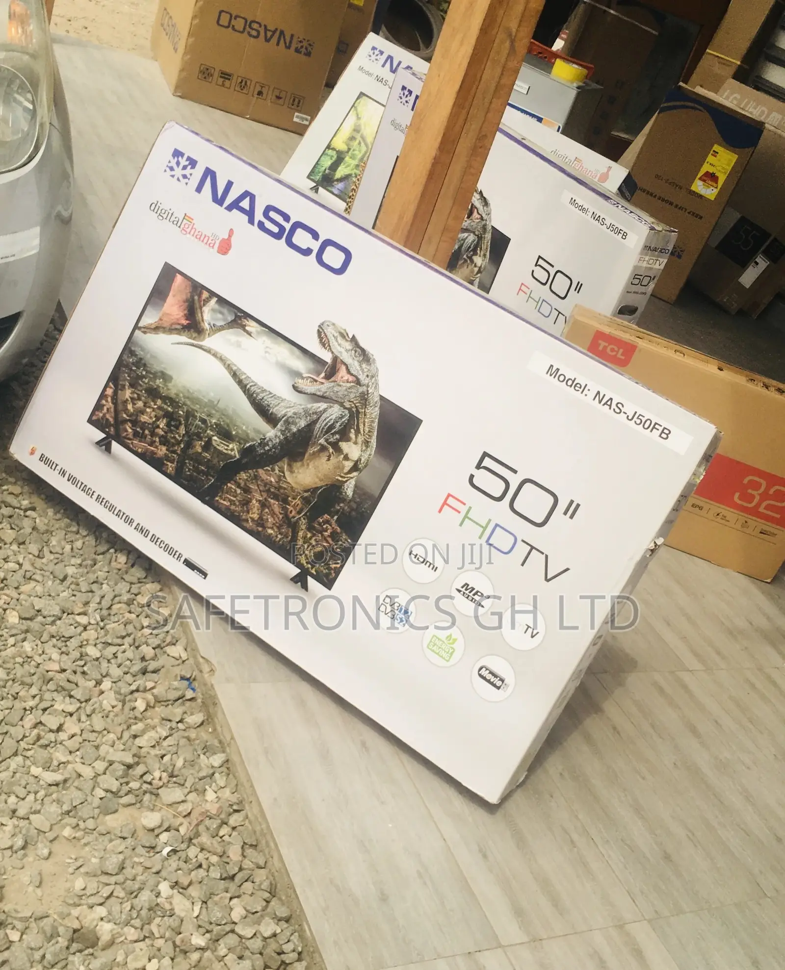 Digital Full HD Black Electric 50 Inches Glossy Nasco Led Tv