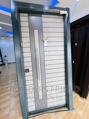 Gray Turkish Single Entrance Heavy Security Door Set