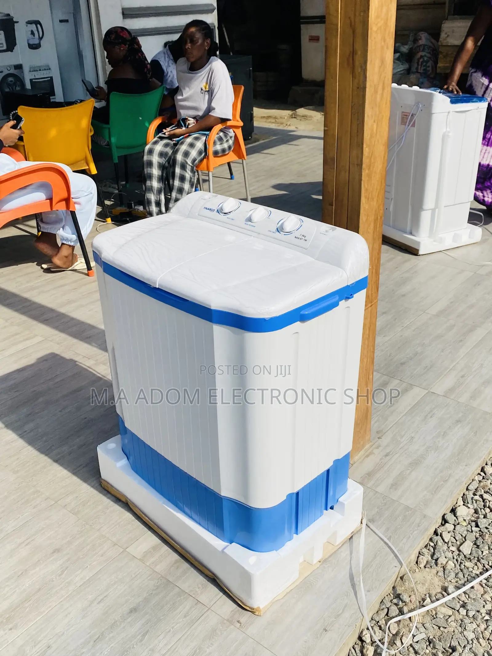 Nasco 7kg Semi-Automatic Twin Tub Washing Machine.