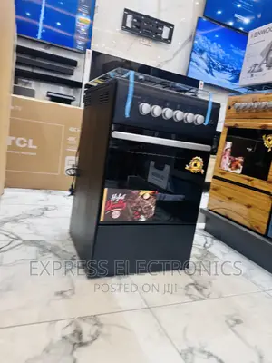 Multi Functional Gas Cooker Oven Grill 50/50 4burner Black