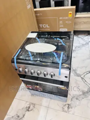 Sliver Gas Cooker Oven Grill 4burner 60:60 Rotisserie 4burne