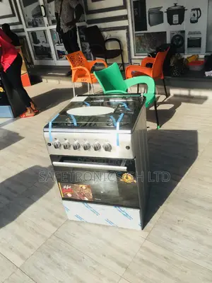 60x60 Oven With Grill Ferre 4 Gas Burner Glass Lid Sliver
