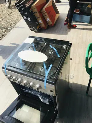 60x60 4 Gas Burner Oven With Grill Glass Lid Ferre Sliver