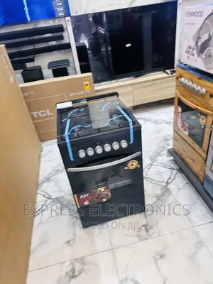 Free Standing Sleek Black Gas Cooker Oven 4burner 50/50