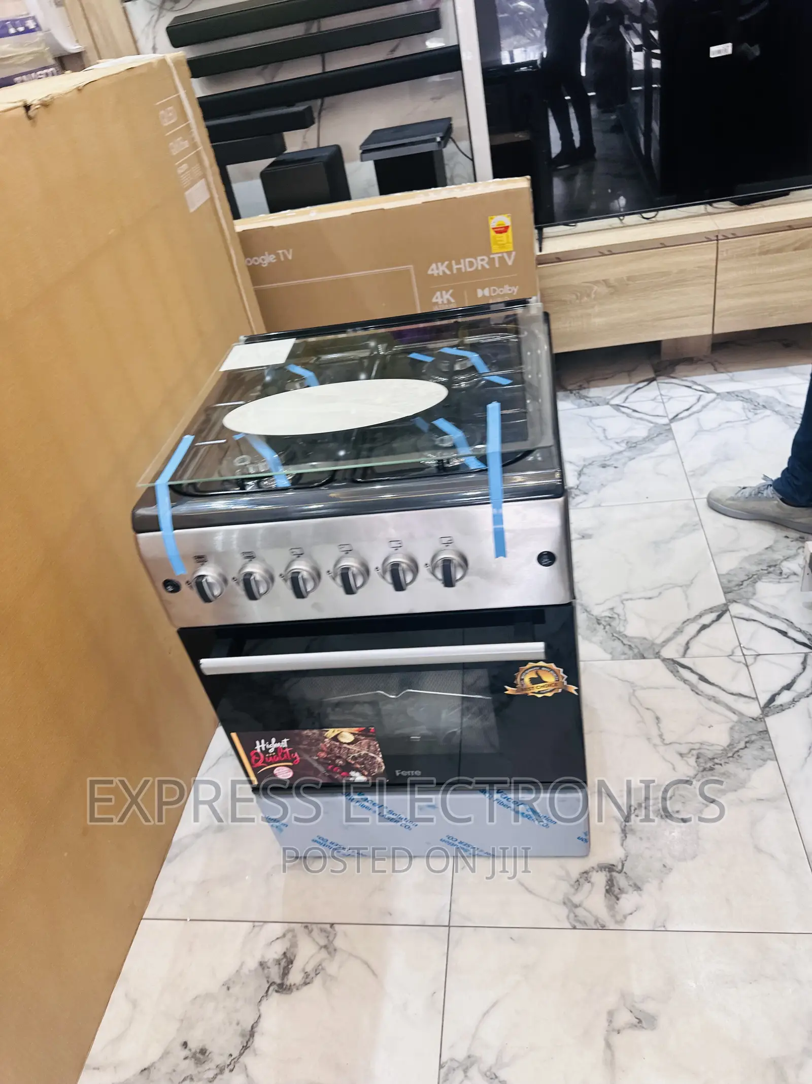 Anti Rust Gas Cooker Oven Rotisserie 4burner 60/60 New Line
