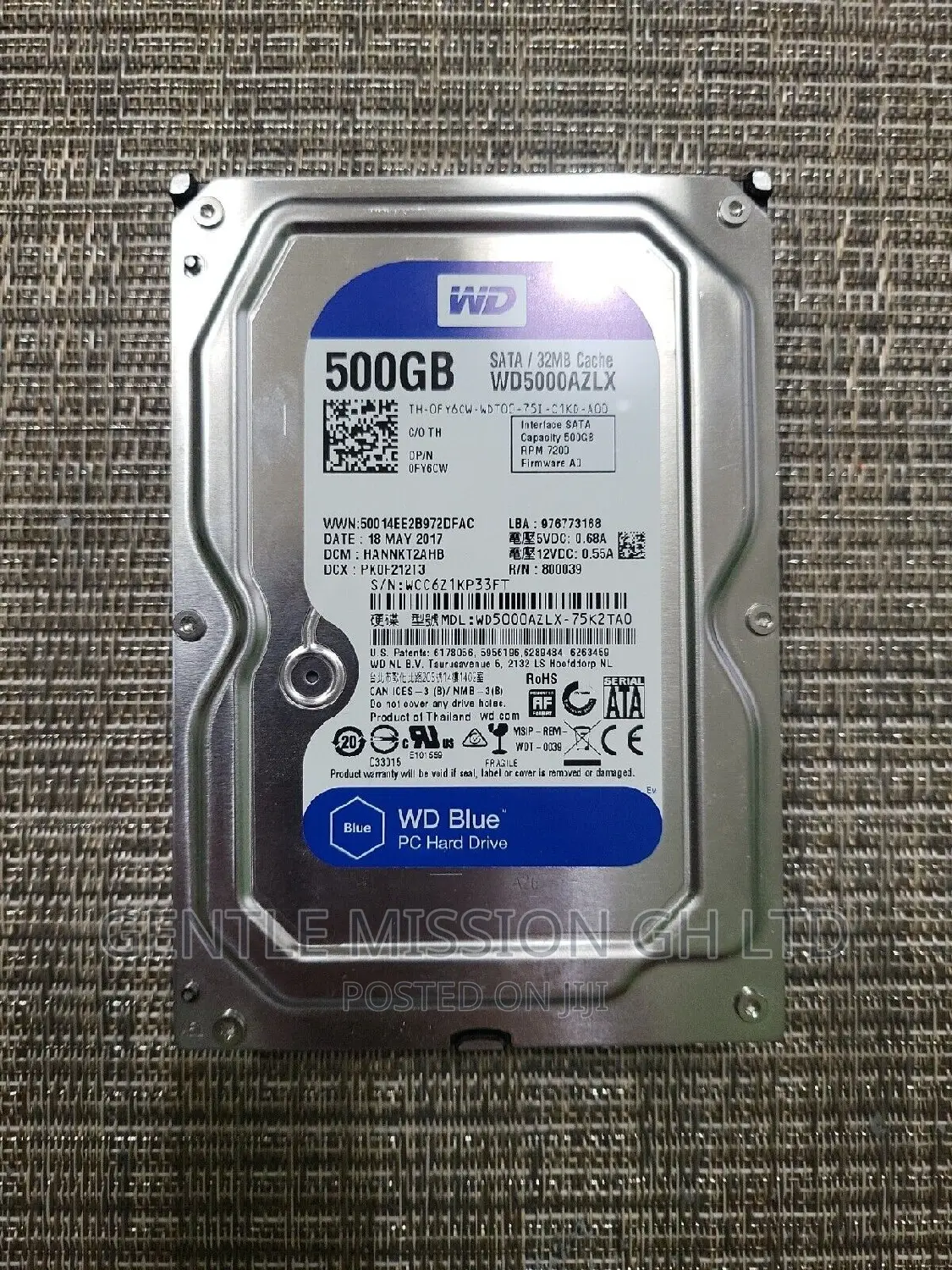 Desktop CCTV Camera Hard Drive 500gb