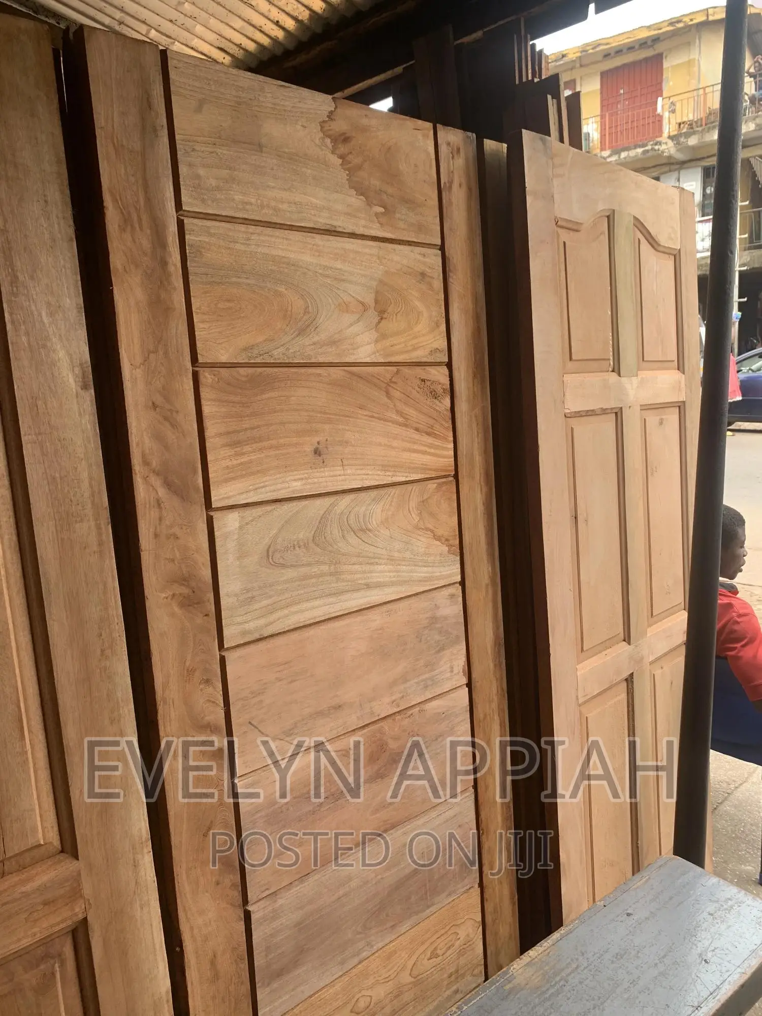 Red Wood Double Door