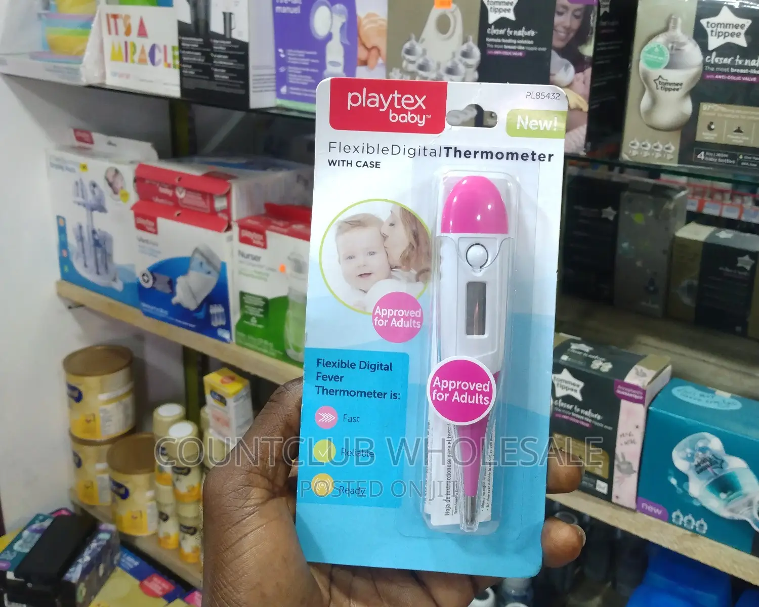 Playtex Baby Flexible Digital Thermometer WITH CASE.
