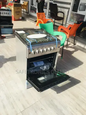 4 Gas Cooker Ferre Glass Lid Sliver Oven With Grill 60x60