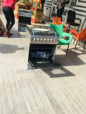 Glass Lid Oven With Grill 60x60 4 Gas Cooker Ferre Sliver