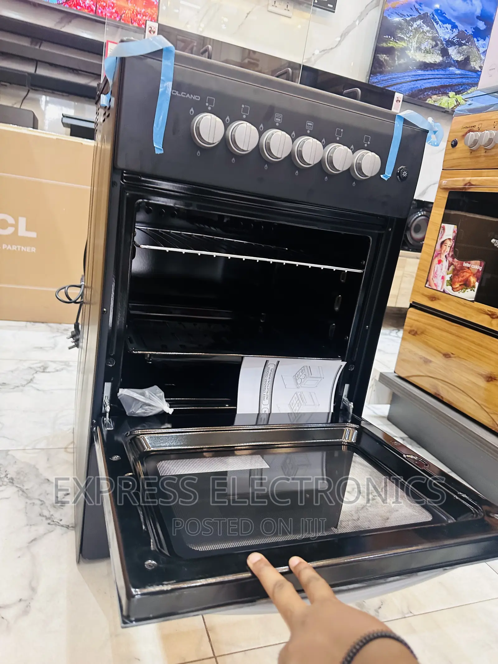 Yet Affordable Black Gas Cooker Oven Grill 4burner 50/50