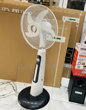 High Quality Clinette Electric Fan + Solar Panel(White).