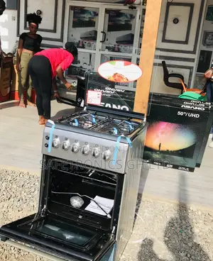 50x60 4 Gas Cooker Oven With Grill Ferre Glass Lid