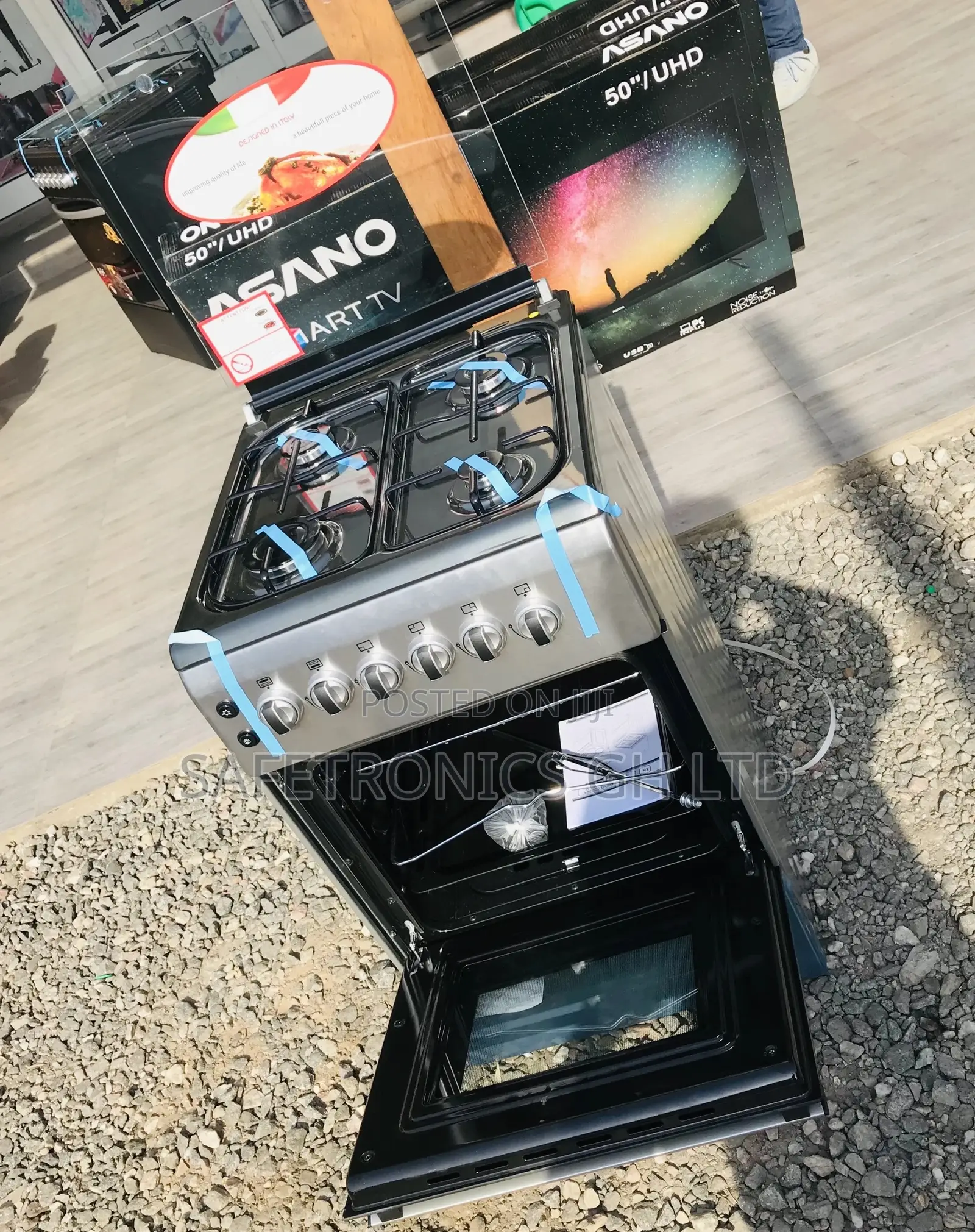 Oven With Grill 50x60 Glass Lid Ferre 4 Gas Cooker
