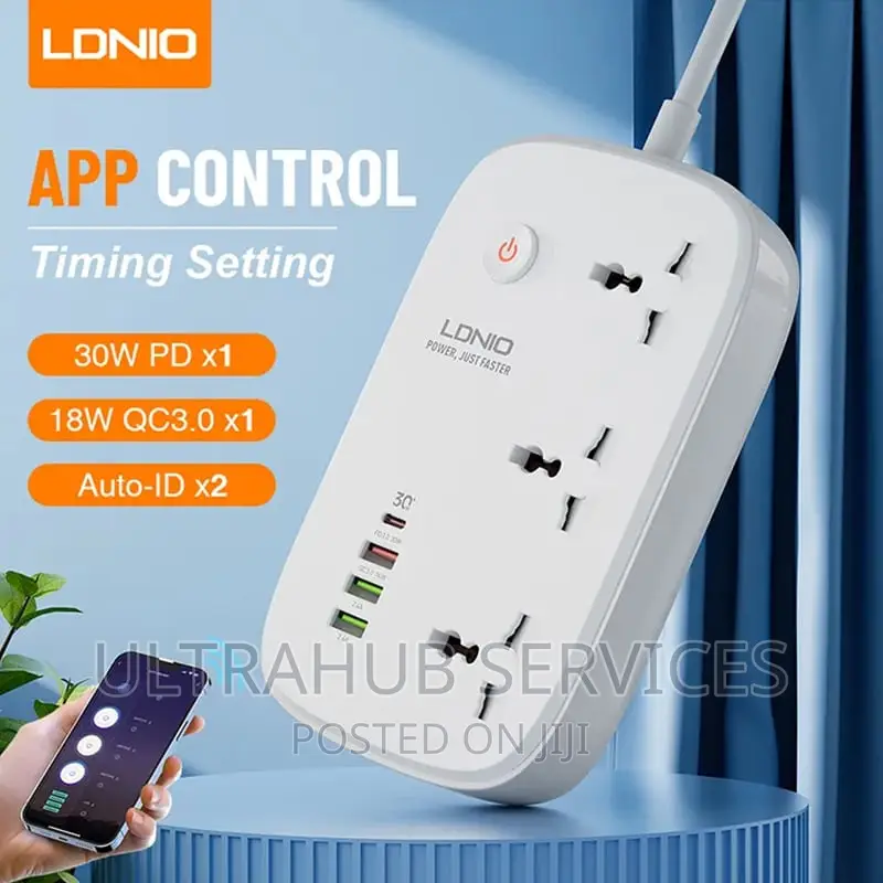 LDNIO 3 AC Outlets 4 USB Power Strip