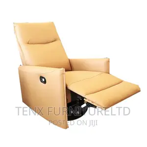 RECLINER Upholstery( Orange Brown Leather)