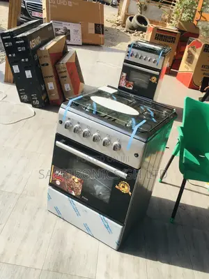 60x60 4 Gas Cooker Oven With Grill Gray Ferre Glass Lid