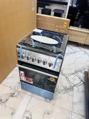 Ferre Gas Cooker Oven Grill 4burner 50/60sliver Inbuilt Lamp
