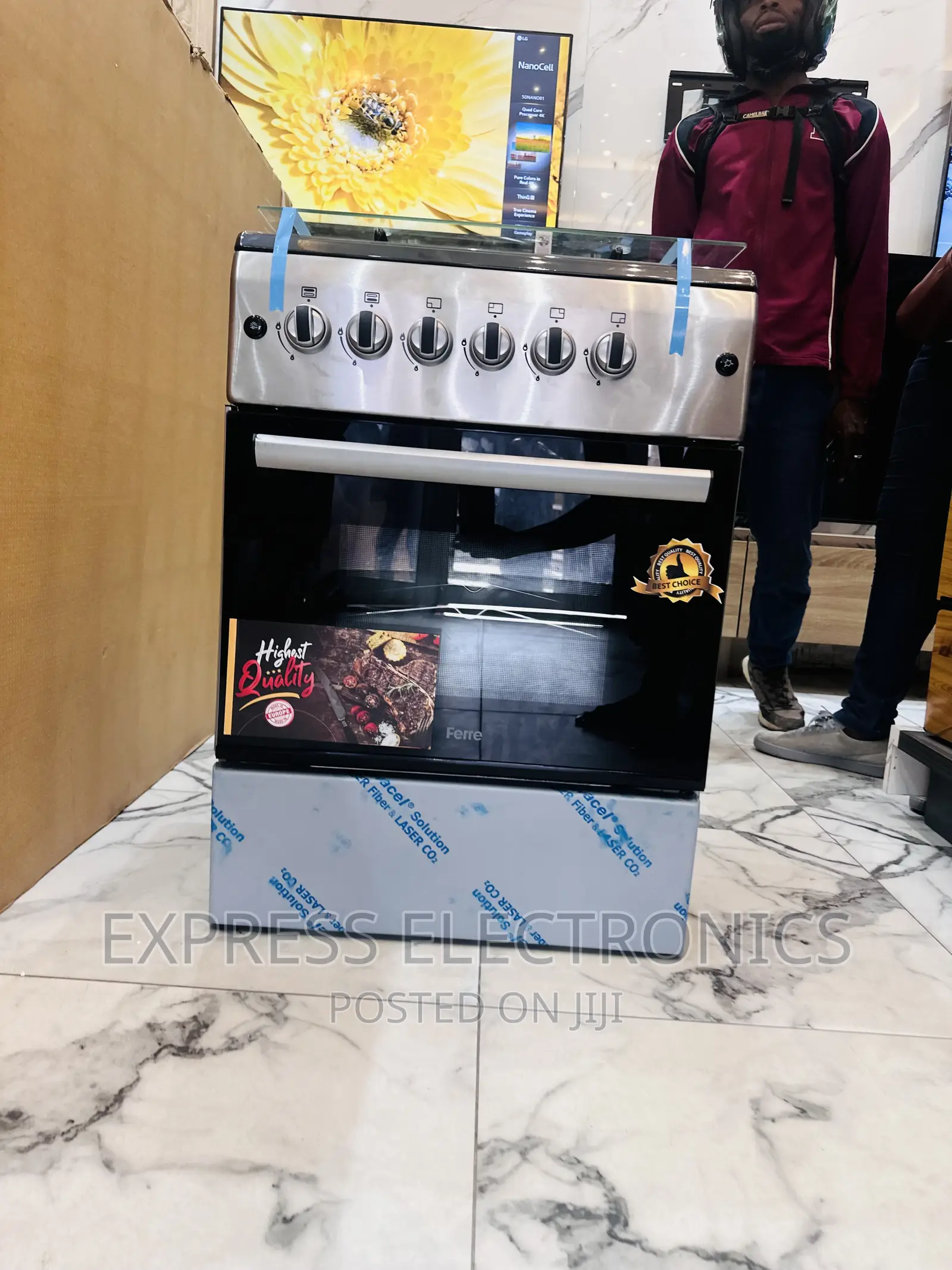 New Line 4burner Gas Cooker Oven Grill 60/60 Ferre