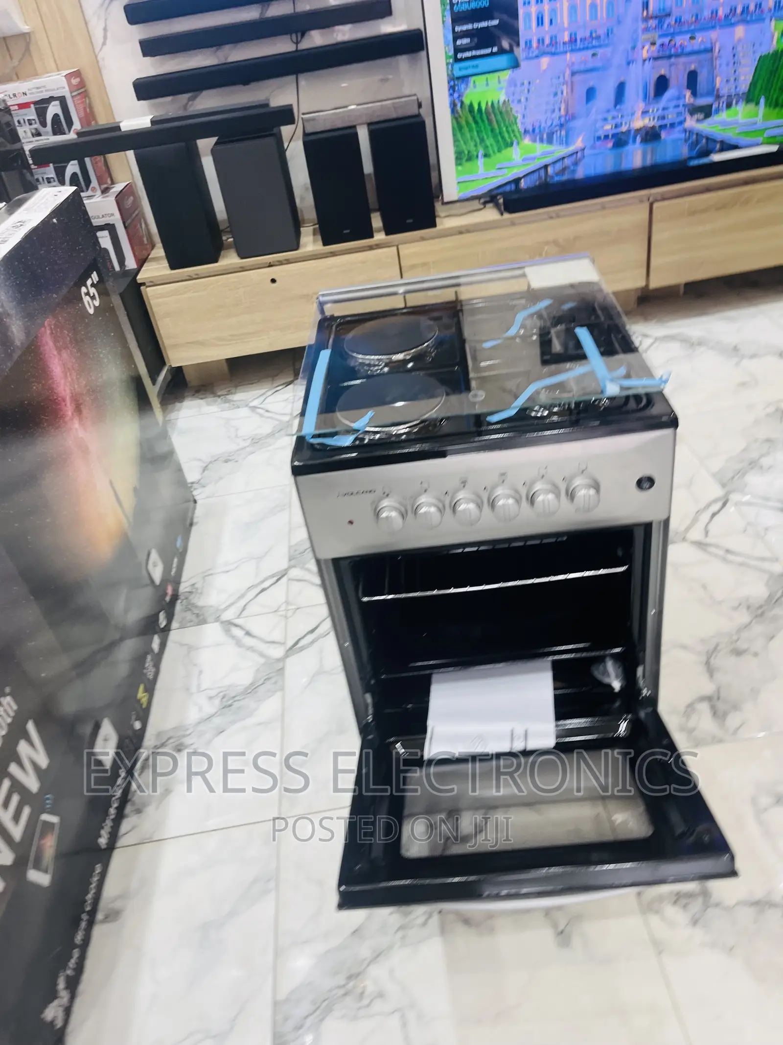Look Very Stylish Gas Electric Cooker Oven 2-2 Sliver