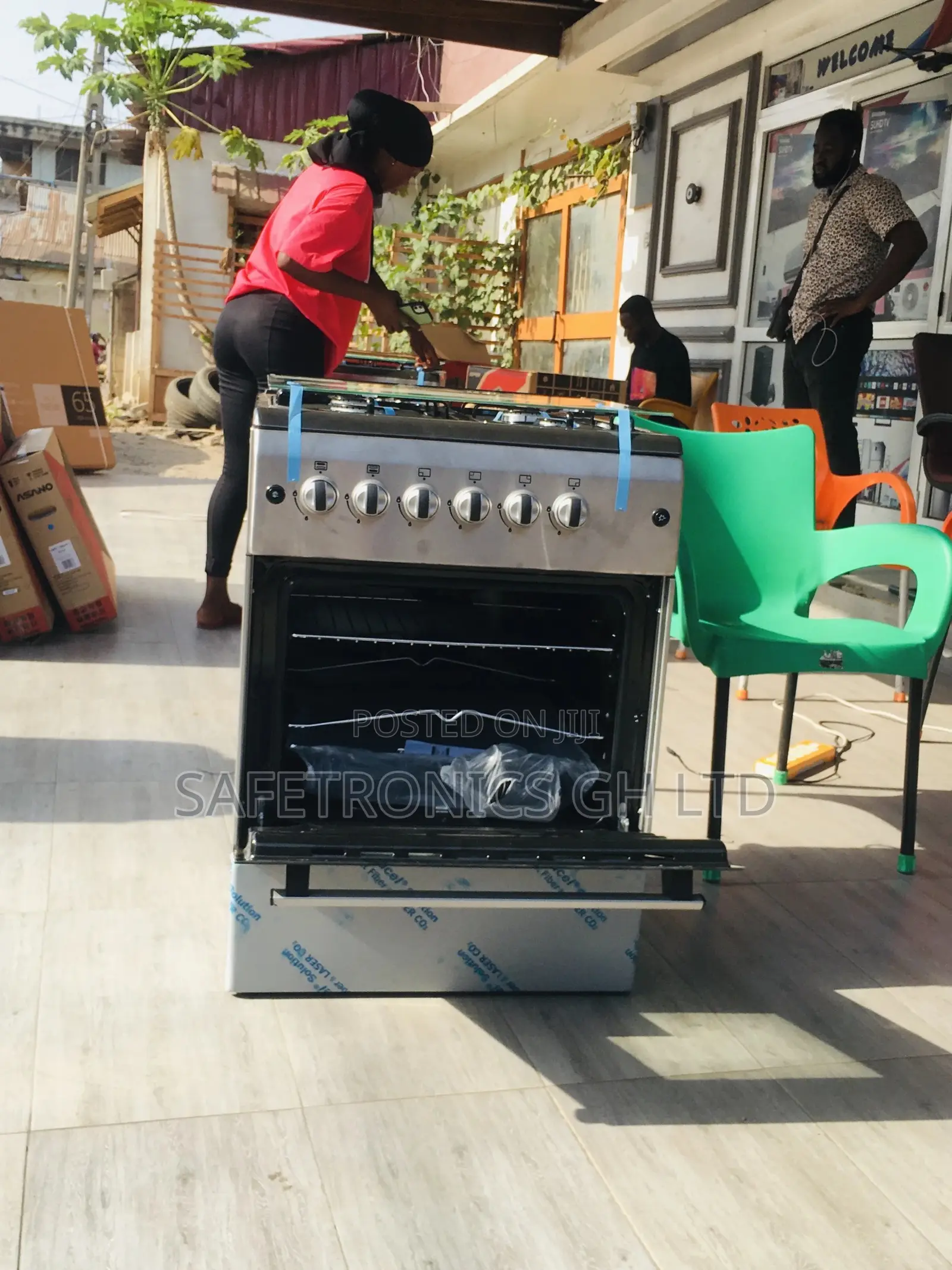 Ferre Gray 4 Gas Cooker Oven With Grill 60x60