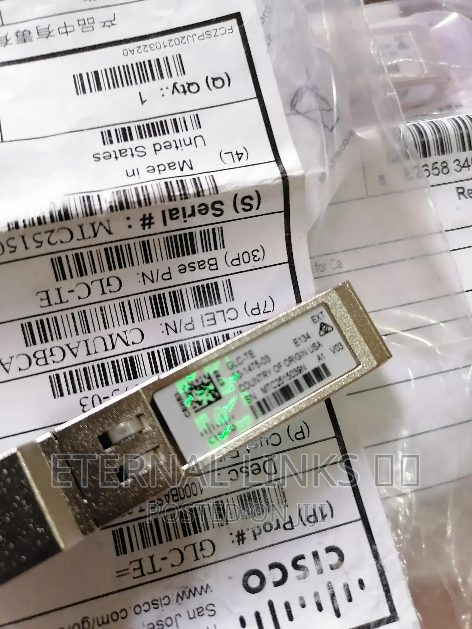 Cisco Copper Electrical SFP RJ45 1G