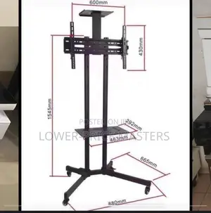 Adjustable Mobile TV Cart Stand , Trolley Stand