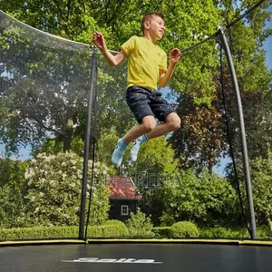 12ft Salta Black Round Comfort Edition Trampoline Enclosure