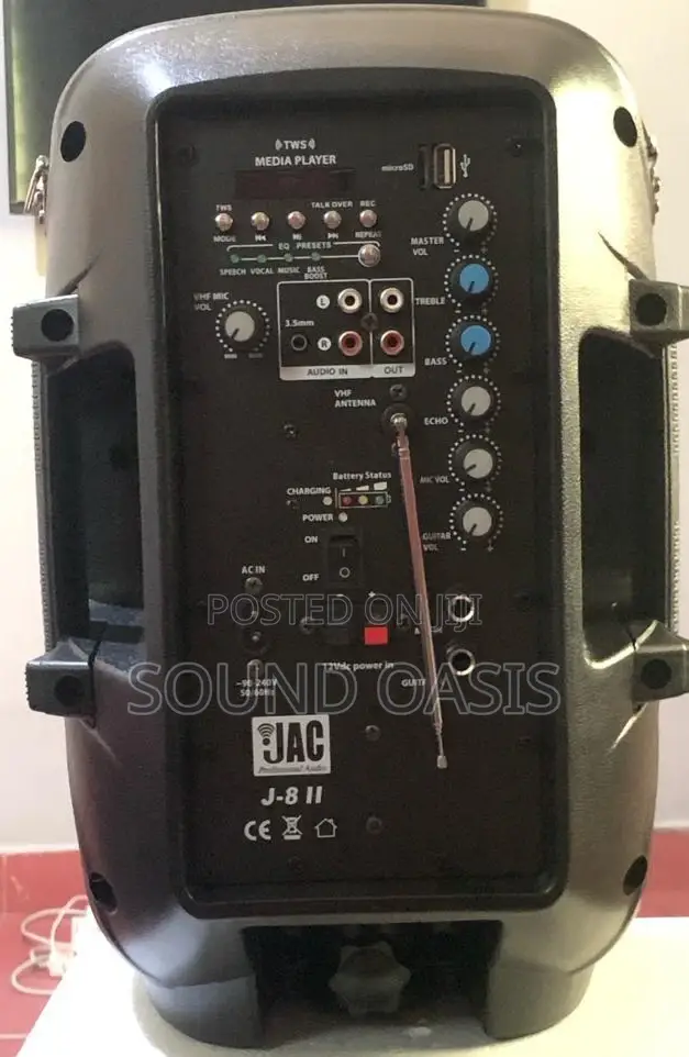 JAC 8 Inch Portable 800 Watts Bluetooth Speaker