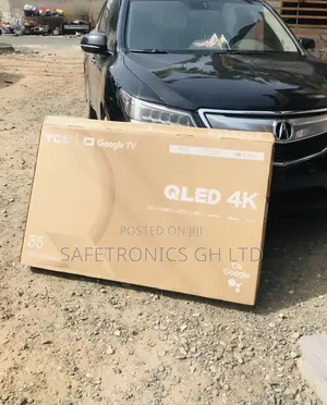 Black C635 55 Inches TCL Glossy Electric Qled Smart Tv