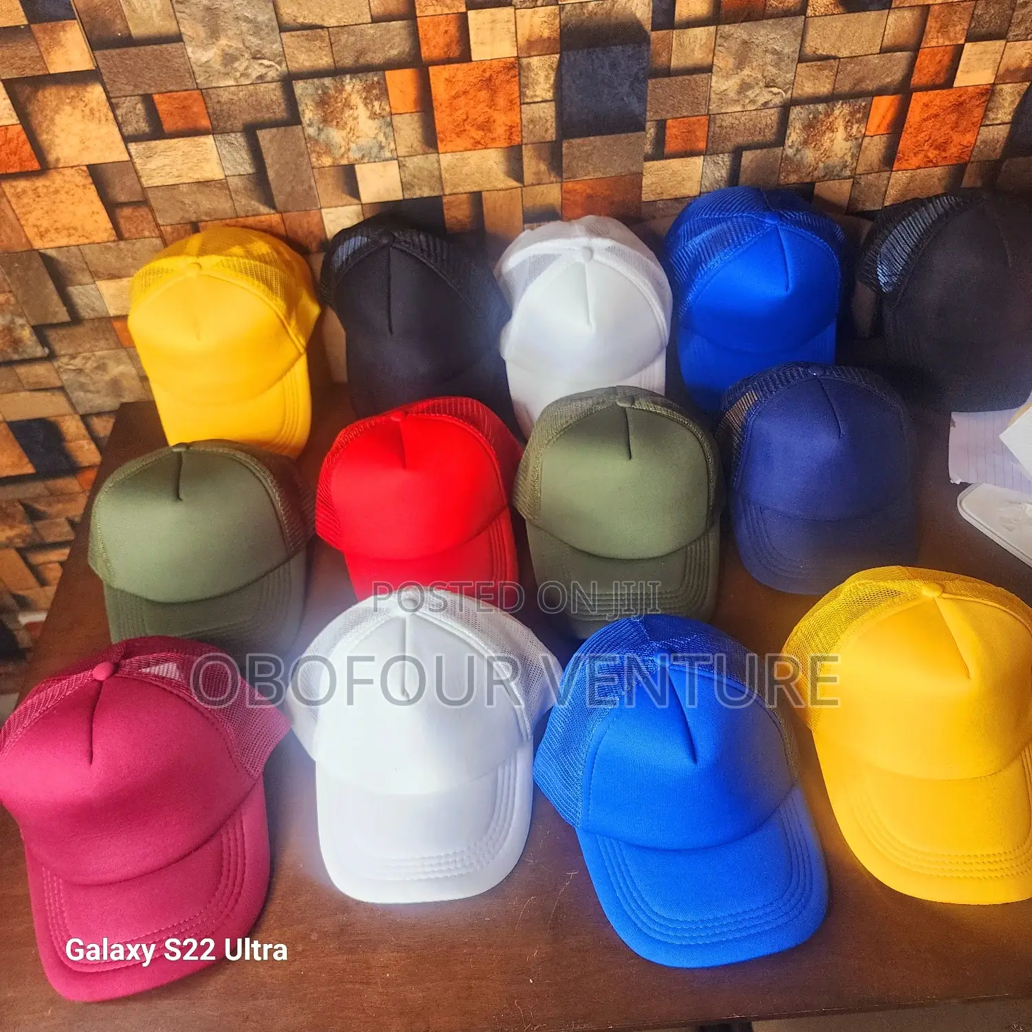 Mens Half Mesh Adjustable Trucker Cap Baseball Hat