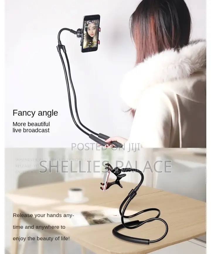 Retractable Neck Hanging Selfie Pole Stand Adjustable 360°