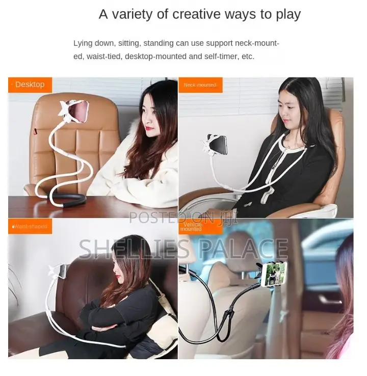 Retractable Neck Hanging Selfie Pole Stand Adjustable 360°