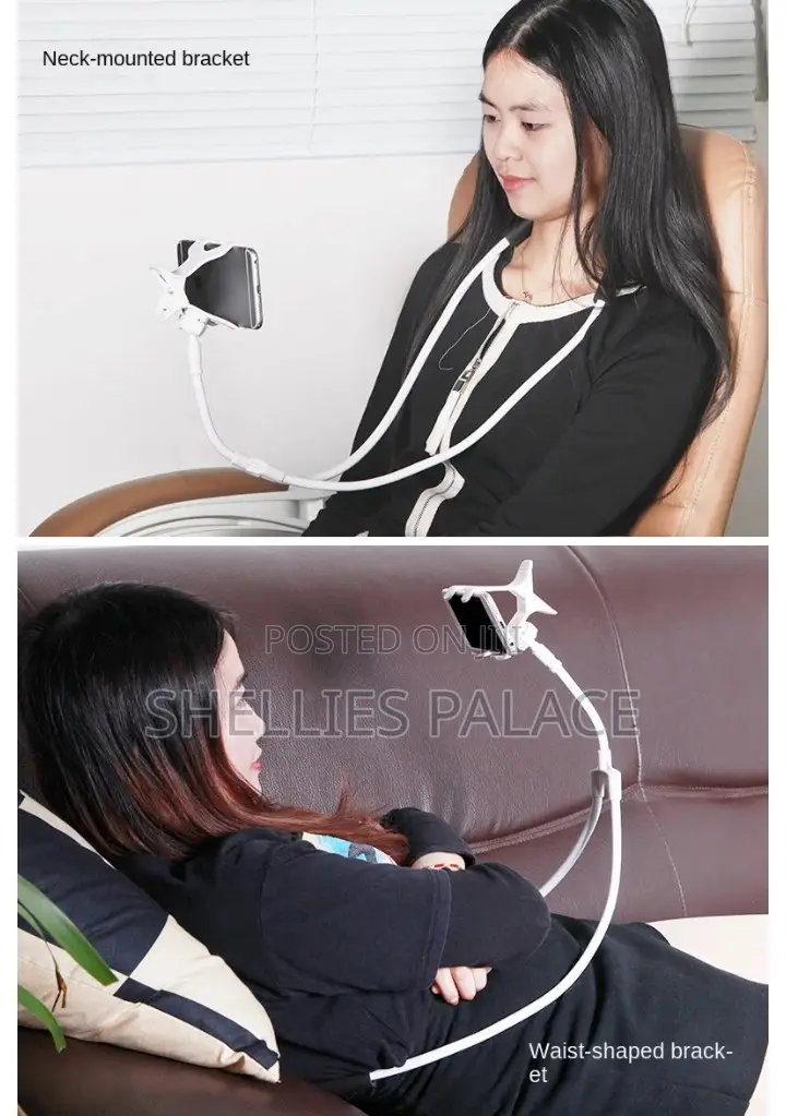 Retractable Neck Hanging Selfie Pole Stand Adjustable 360°