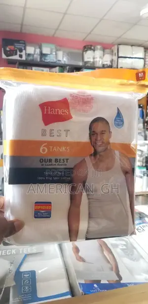 Hanes 6 Pieces Tanks/Singlets(M)